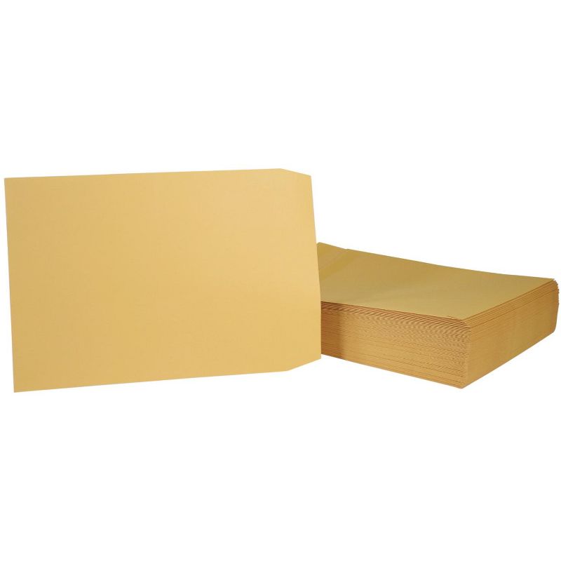 School Smart Grip Seal Envelopes, 10 x 13 Inches, Kraft, pk of 100