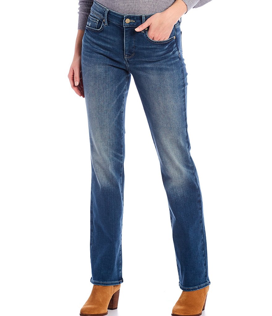 NYDJ Marilyn Straight Leg Mid Rise Denim Jeans