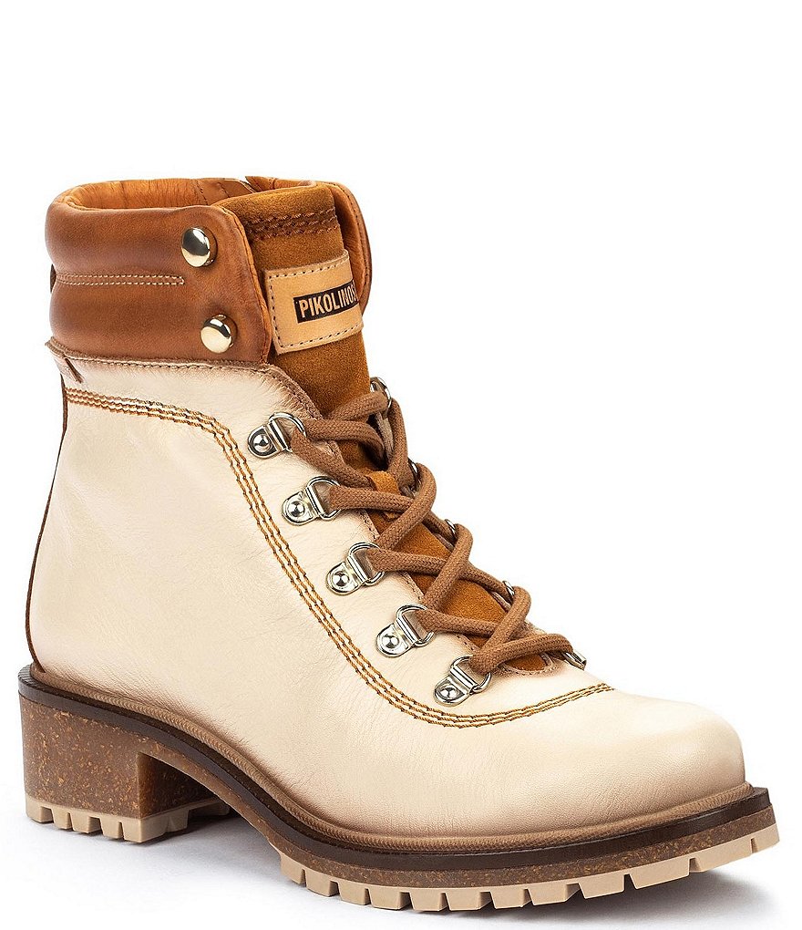 Pikolinos Aspe W9Z Leather Lace-Up Hiker Booties