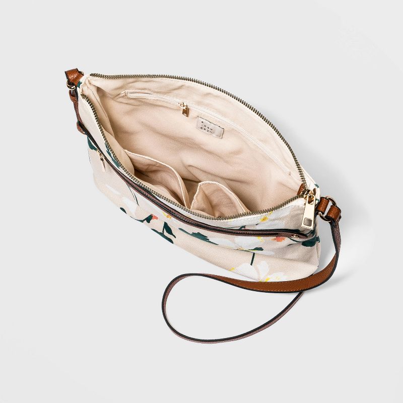 Bueno Zip Closure Crossbody Bag - Black