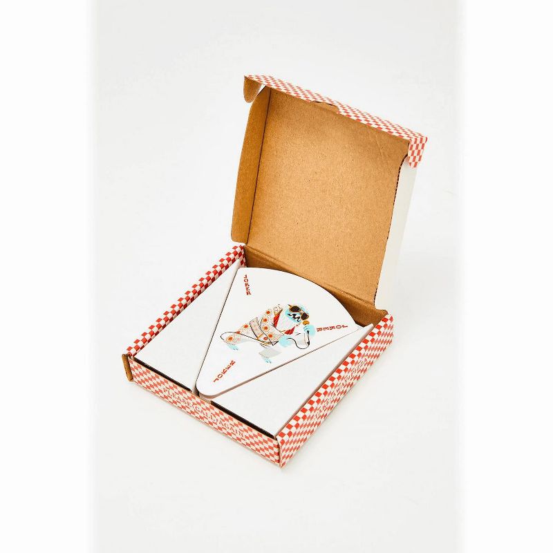 Gamago Pizza Slice-Shaped Playing Cards | 52 Card Deck + 2 Jokers