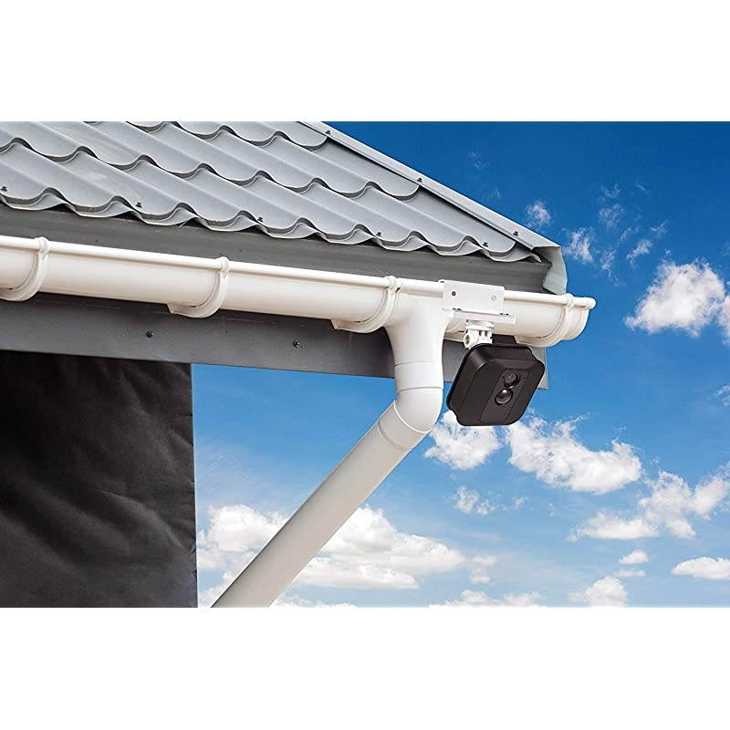 Weatherproof Gutter Mount for XT2 Outdoor Camera with Universal Screw Adapter by  Best Viewing Angle for Your Surveillance Camera 2 Pack White