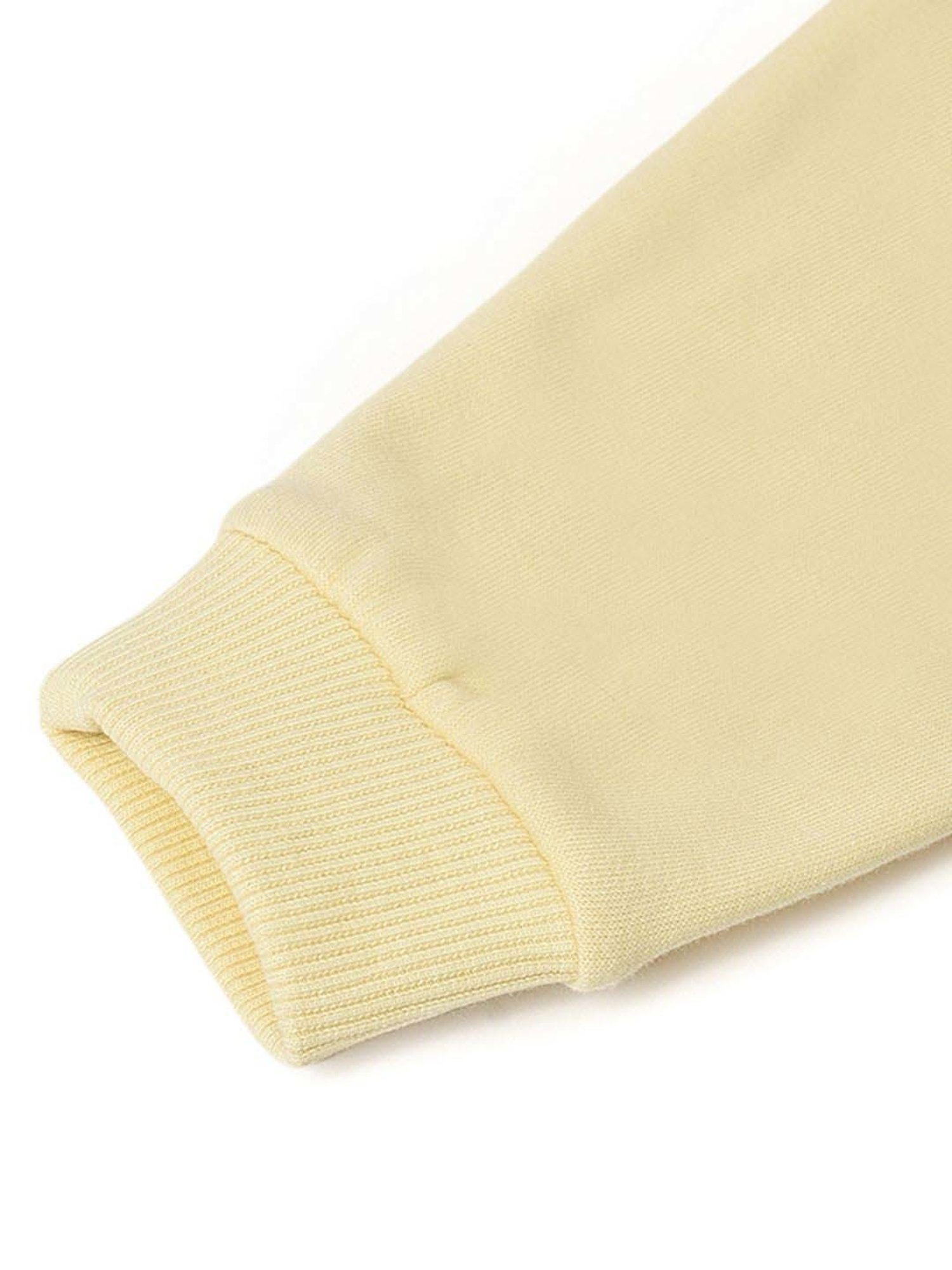 MiArcus Kids Cream & Orange Cotton Color Block Full Sleeves Sweatshirt