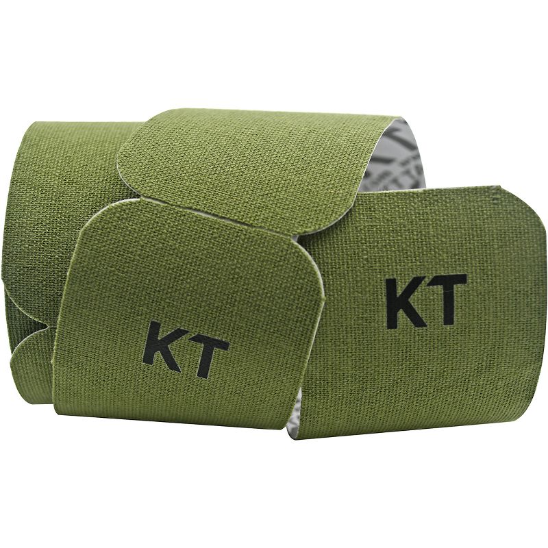 KT Tape x Forza Sports Cotton 10" Precut Sports Tape, 20 Strips, Military Green