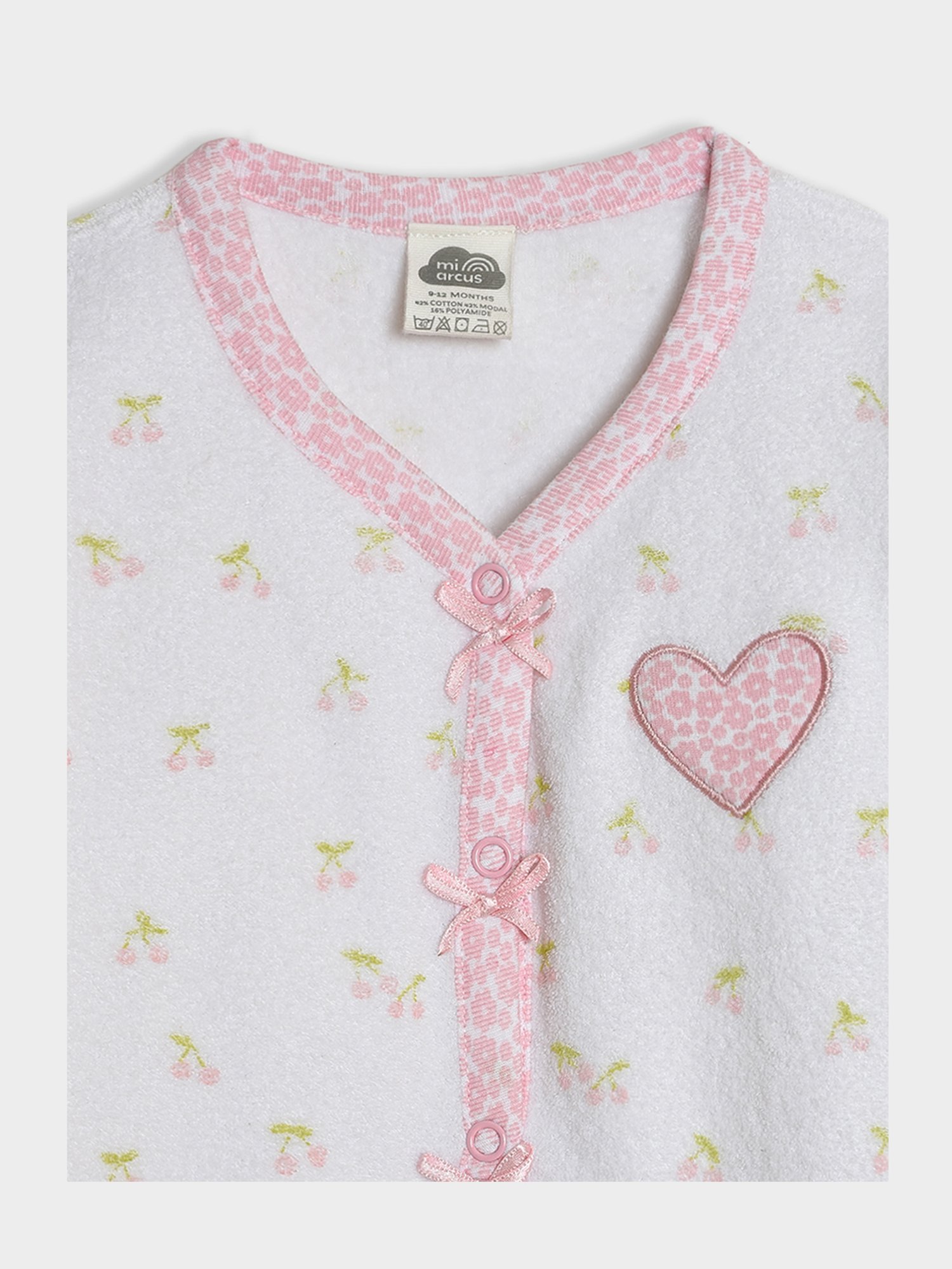 Ed-a-Mamma Baby Pink & White Printed Bodysuit (Pack Of 2)