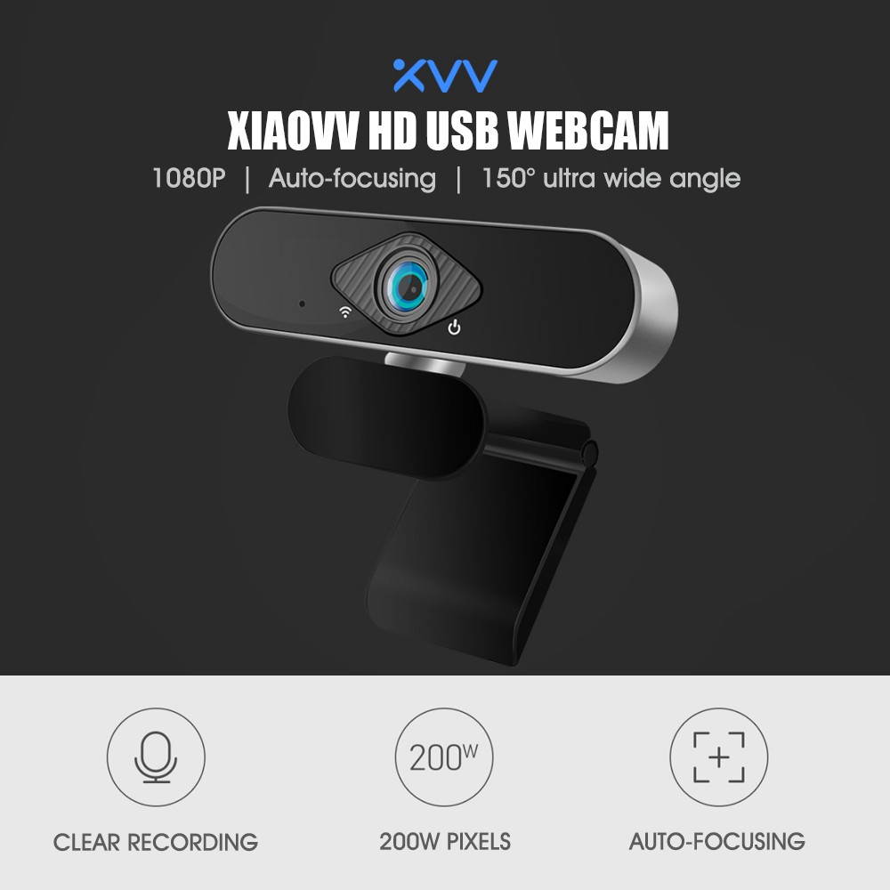 Xiaomi Youpin Xiaovv HD USB Webcam Built-in Microphone Drive-free Auto-focusing Camera Gift for Video Calling Recording Conferencing E-learning