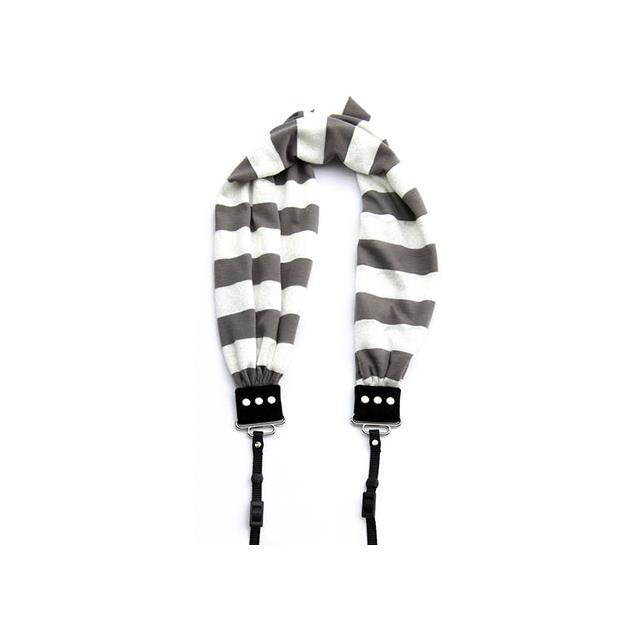 Grey Stripe Scarf Collection Camera Strap