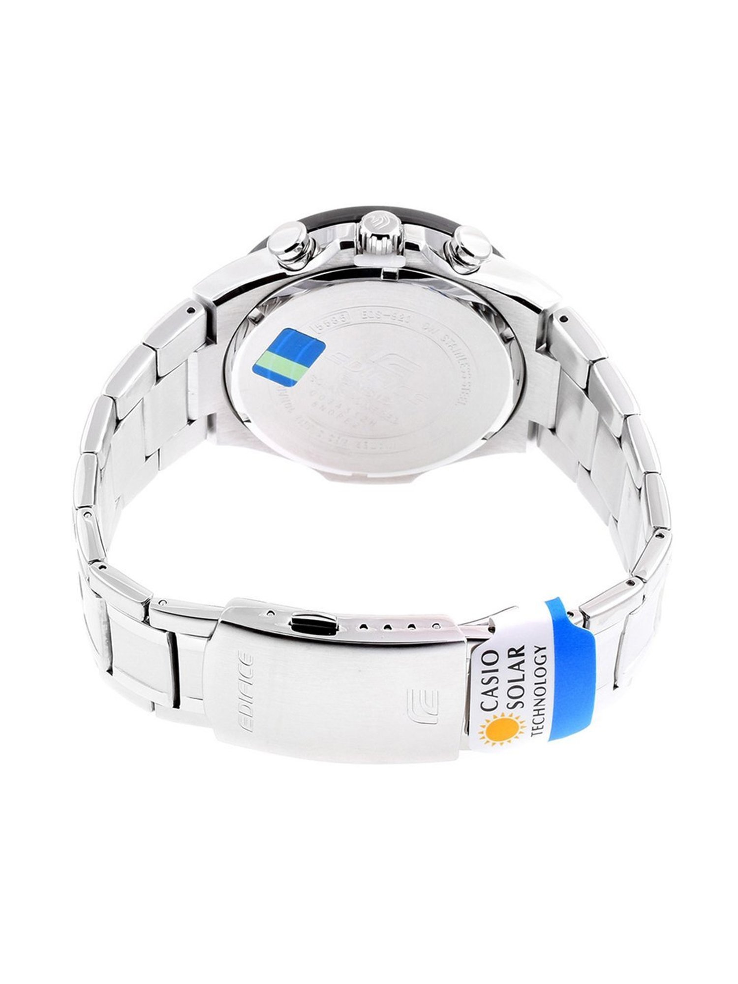 Casio EDifice EQS-920DB-1AVUDF Black Analog Dial Silver Stainless Steel Band Men's Watch EX487