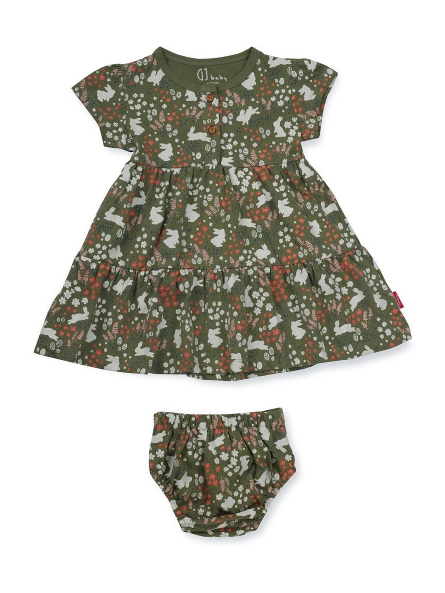 Gini & Jony Kids Multicolor Cotton Printed Dress