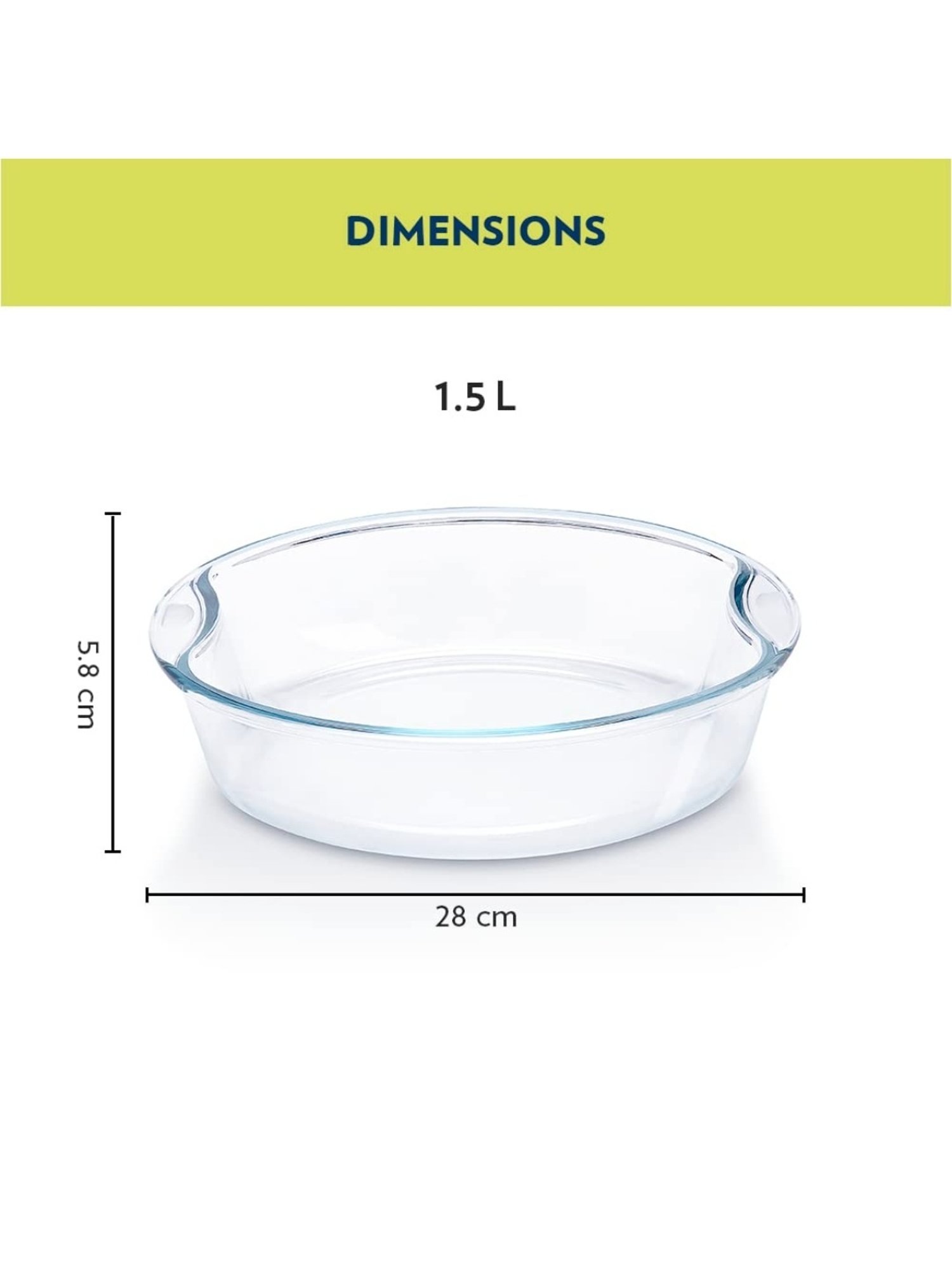 ?Borosil ?Transparent Glass Baking Dish (150 ML)