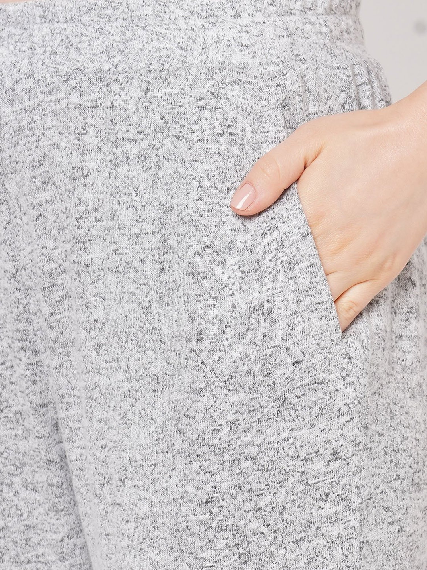 Mystere Paris Grey Melange Graphic Print Joggers