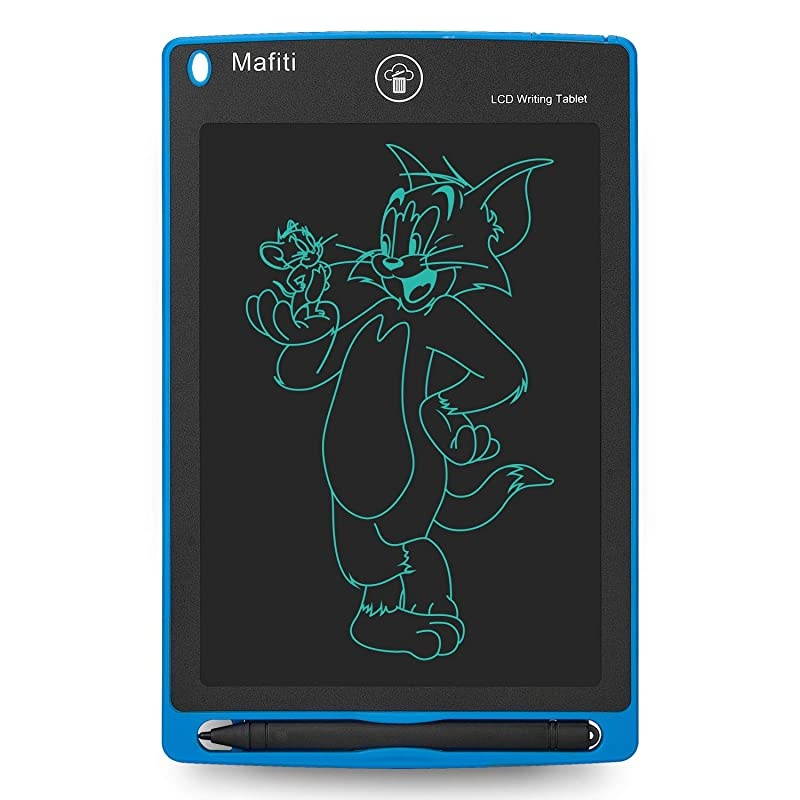 LCD Writing Tablet 85 Inch Electronic Writing Drawing Pads Portable Doodle Board Gifts for Kids Office Memo Home Whiteboard Blue