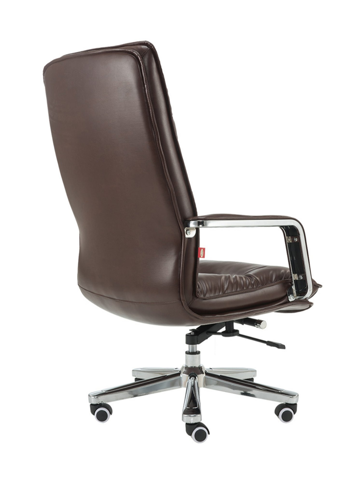 Durian Camden Brown Premium Leatherette & Chrome High Back Director Chair