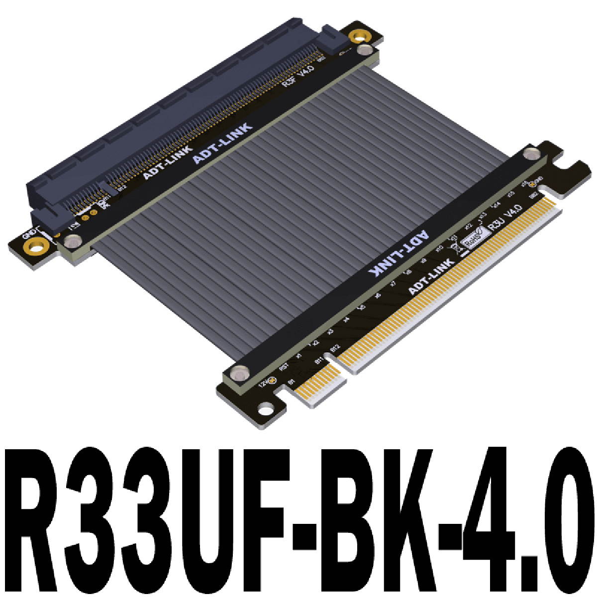 PCI-E 4.0 x16 Power Extension Cable For ATX Computer Cases Shielded Stable High Speed Cable 250mm