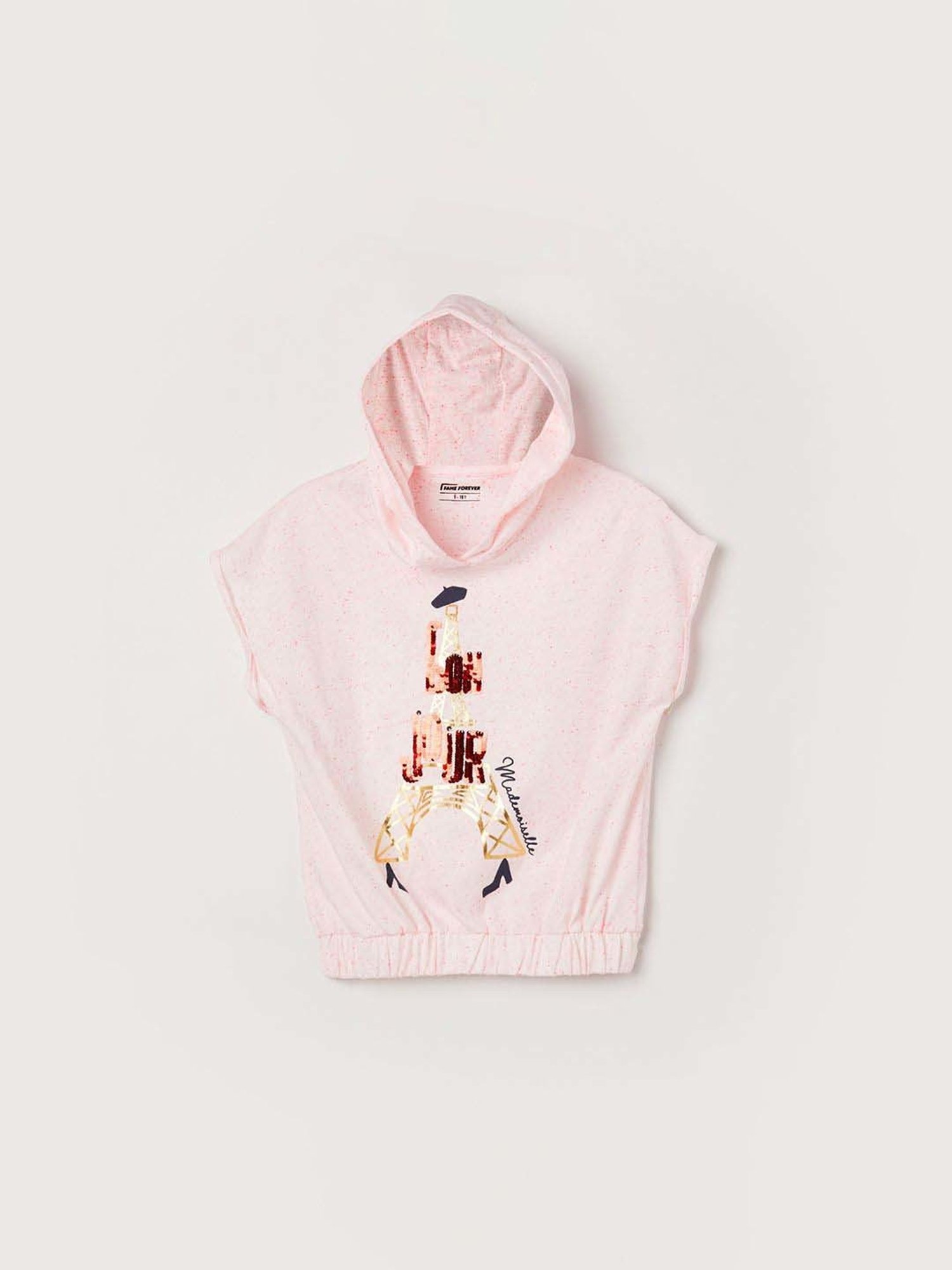 Fame Forever by Lifestyle Girls Off White Cotton Printed T Shirt