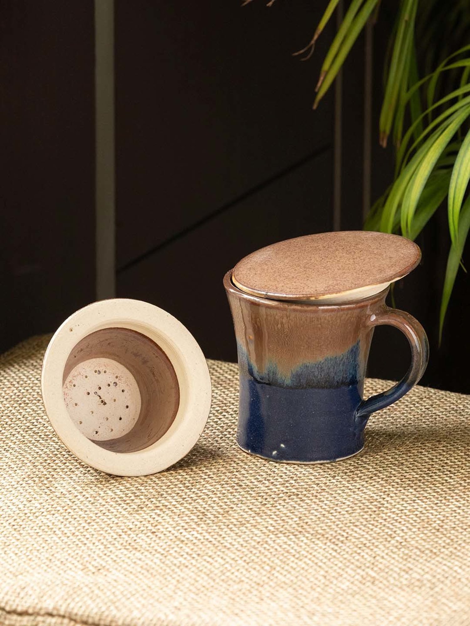 JCPL White & Red Ceramic Cup (0.18 L) - Set of 6