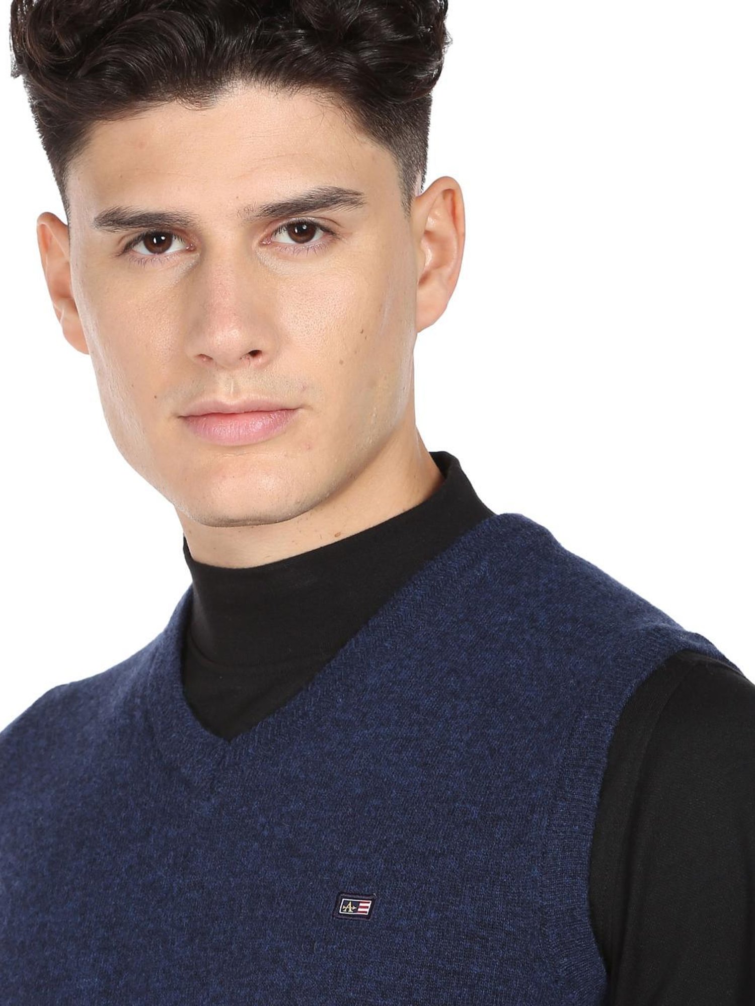 Arrow Sports Blue Regular Fit Sweater