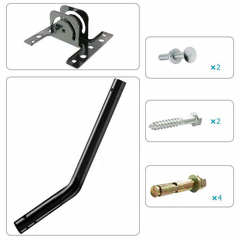 Leadzm Adjust Outdoor TV Antenna Satellite Dish J-Pole Mount Base Bracket Steel