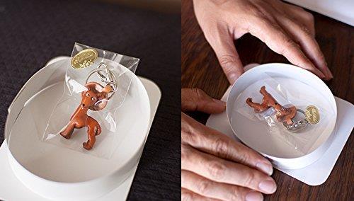 Golden Retriever Leather Dog Small Keychain VANCA CRAFT-Collectible Keyring Charm Pendant Made in Japan