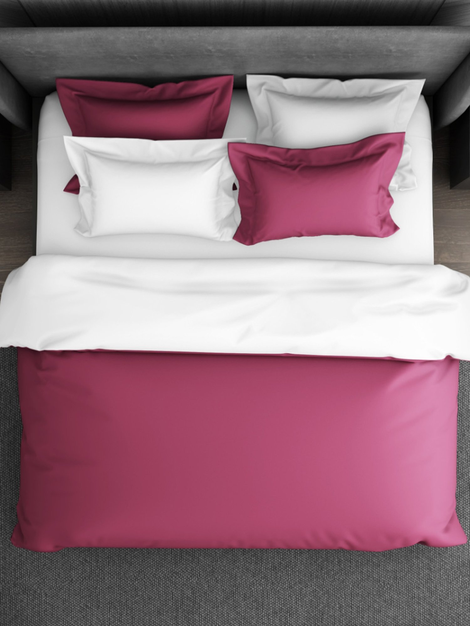 Spaces Solid Dark Violet Cotton Queen Duvet Cover
