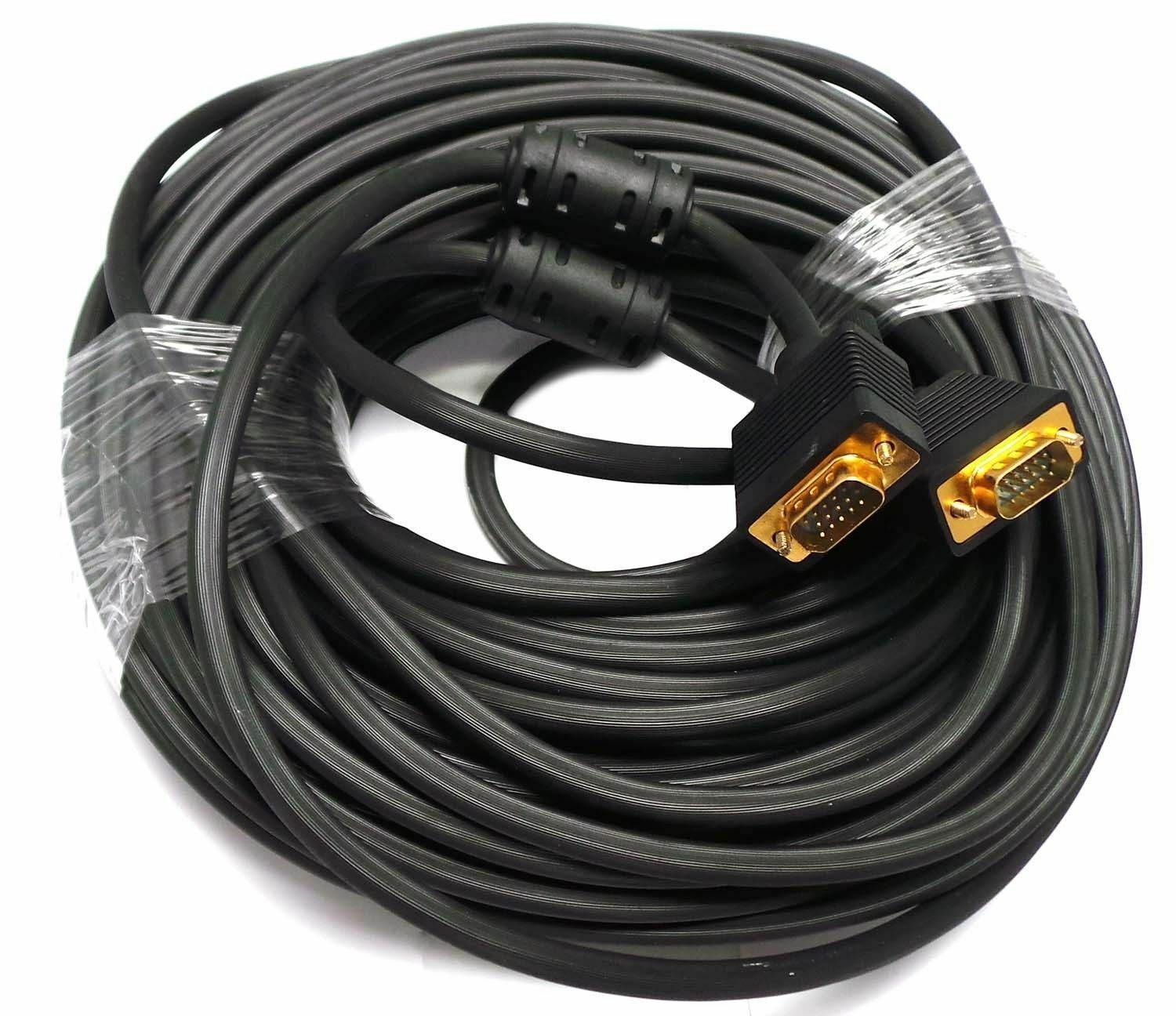 75FT 75 FT 15 PIN SVGA SUPER VGA Monitor M / M Male To Male Cable CORD FOR PC TV