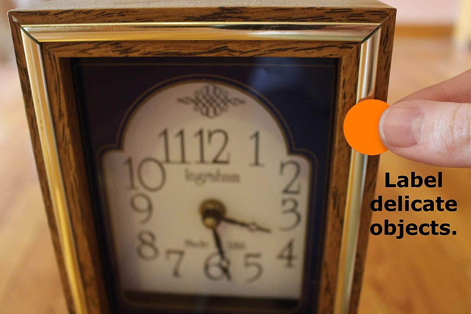 ChromaLabel 3/4 inch Removable Color-Code Dot Labels on Sheets | 1,008/Pack (Orange)