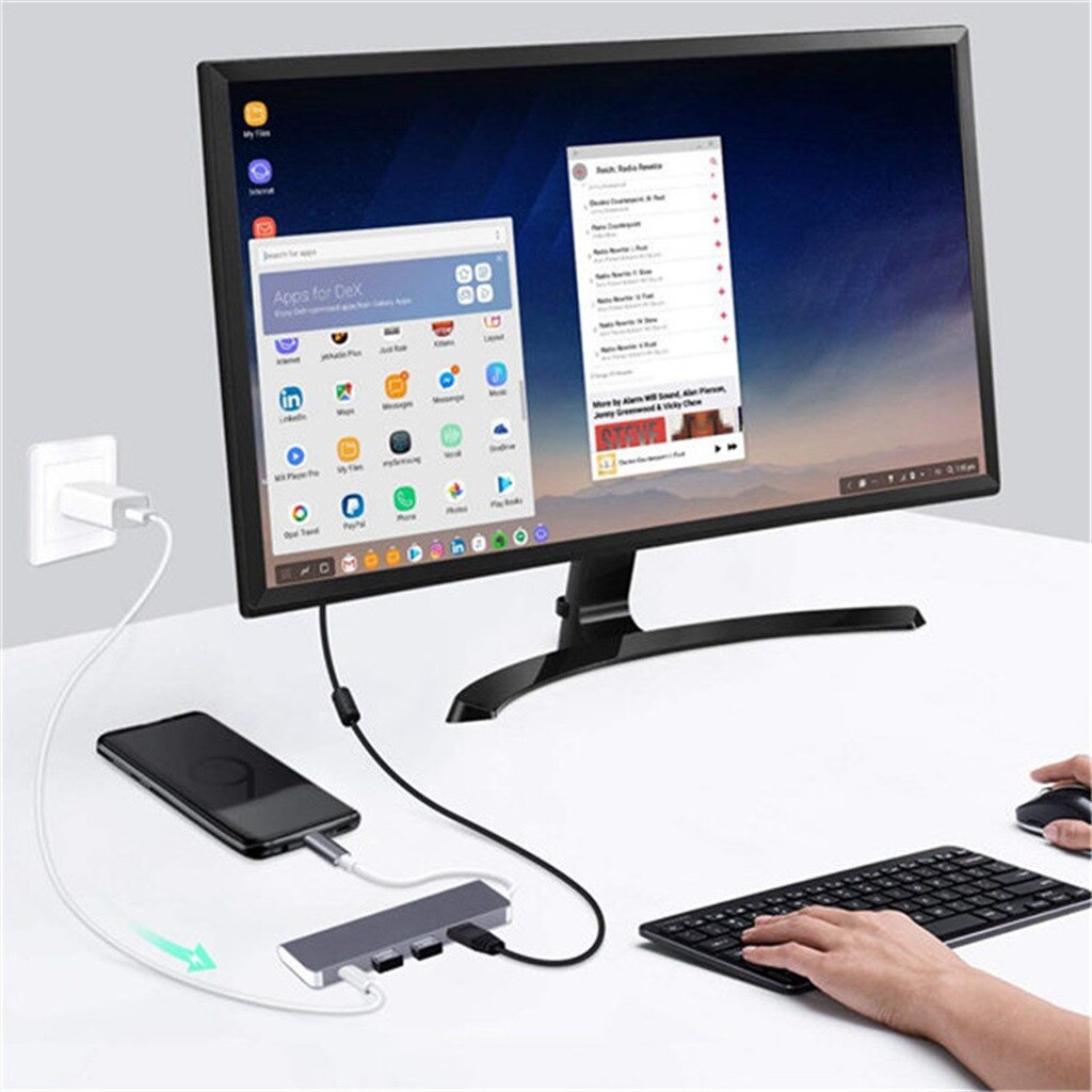 USB C HUB HDMI SD/TF Adapter For Samsung Galaxy Note8 / S8 / S8  USB C To HDMI Adapter For Samsung Dex Mode 821#2