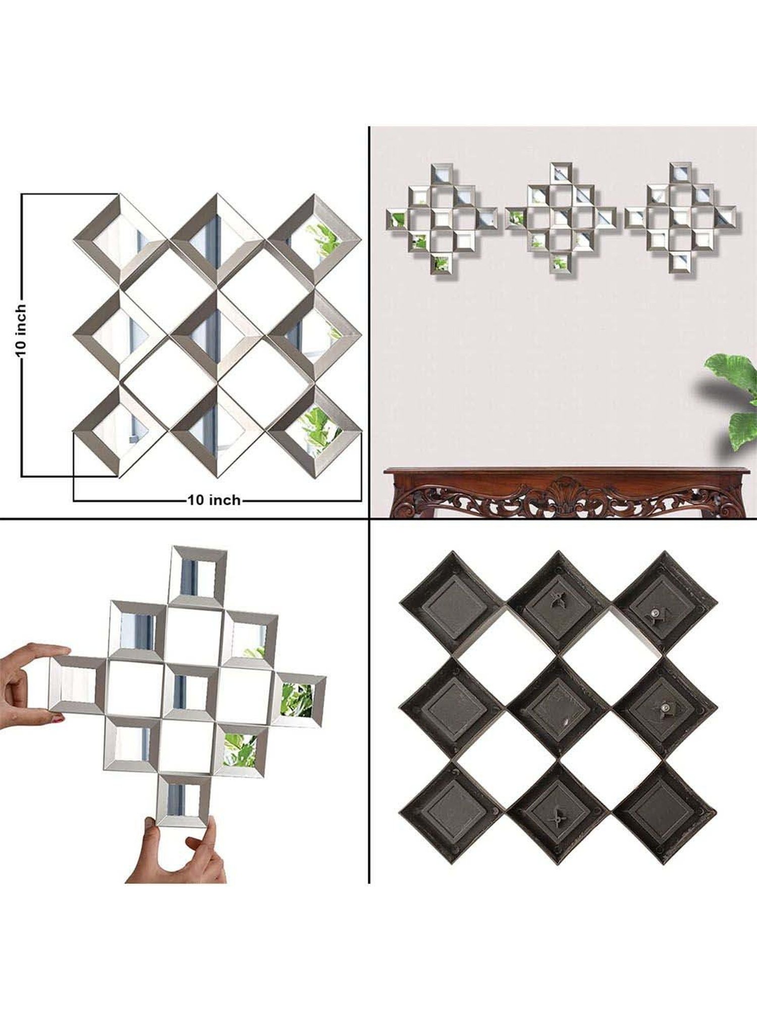 CHRONIKLE Pink Iron Sun Burst Designer Round Wall Mirror