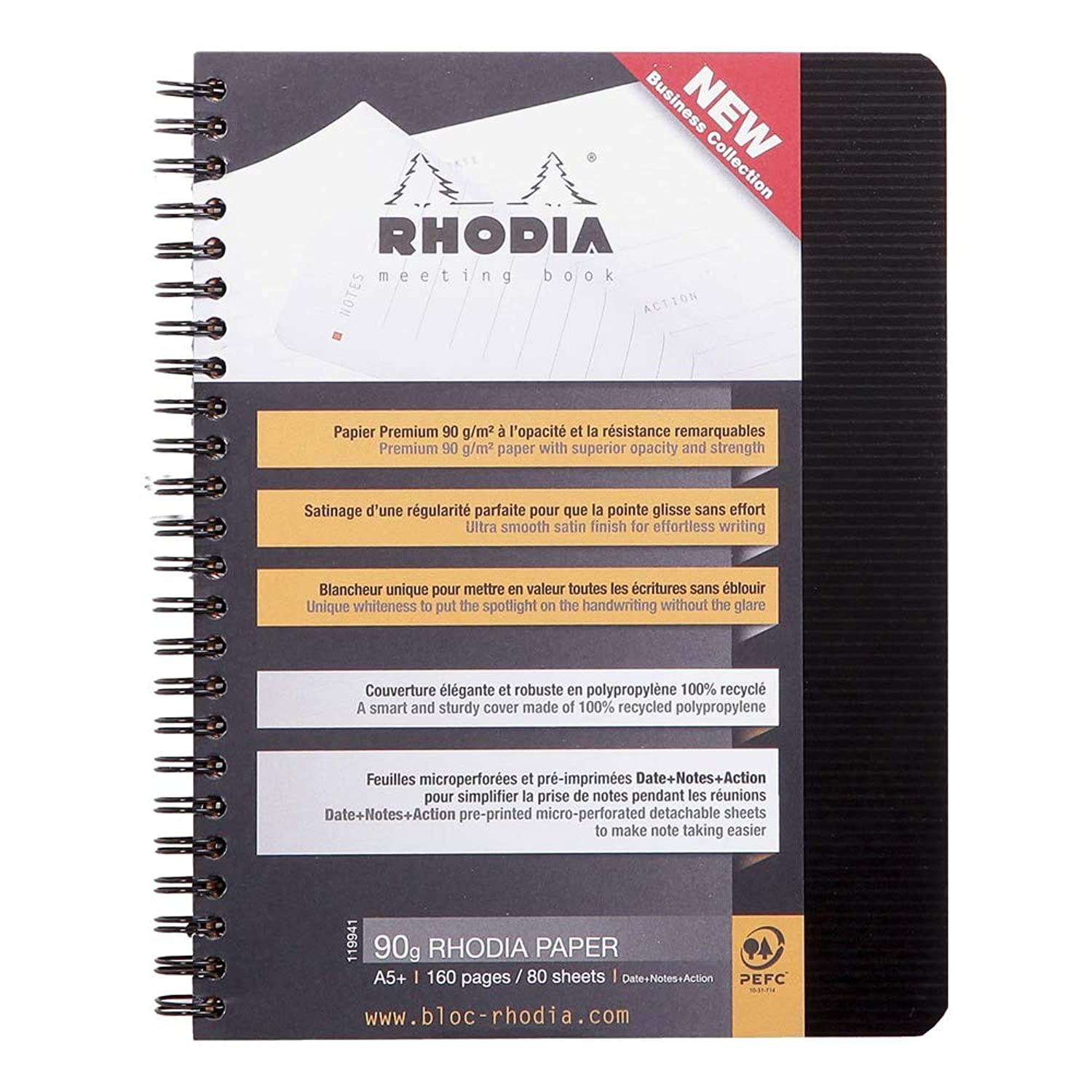 Rhodia PP Wirebound Meeting Book, A5
