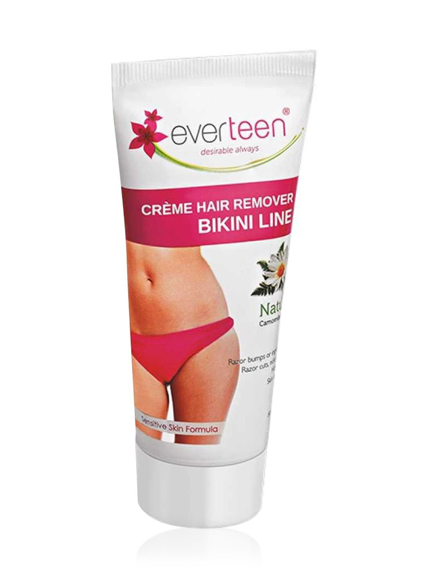everteen Bikini Line Hair Remover Creme - Natural for Women - 1 Pack - 100 gm