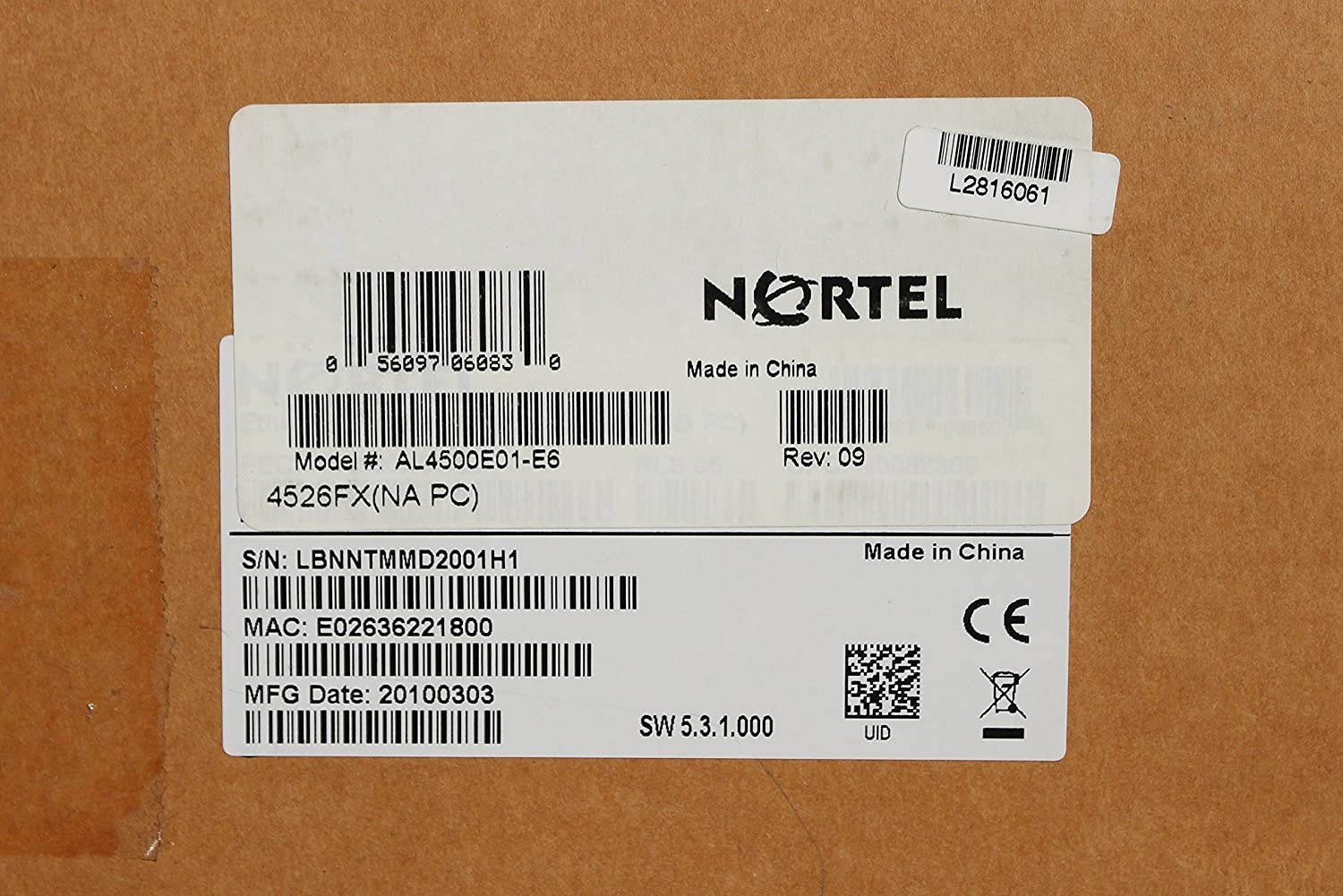 Nortel AL4500E01-E6 4526FX Ethernet Routing Switch w/US Power Cord