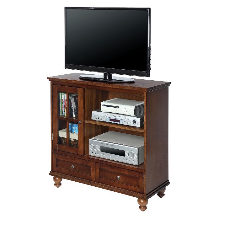 Tahoe Highboy TV Stand Dark Walnut - Breighton Home