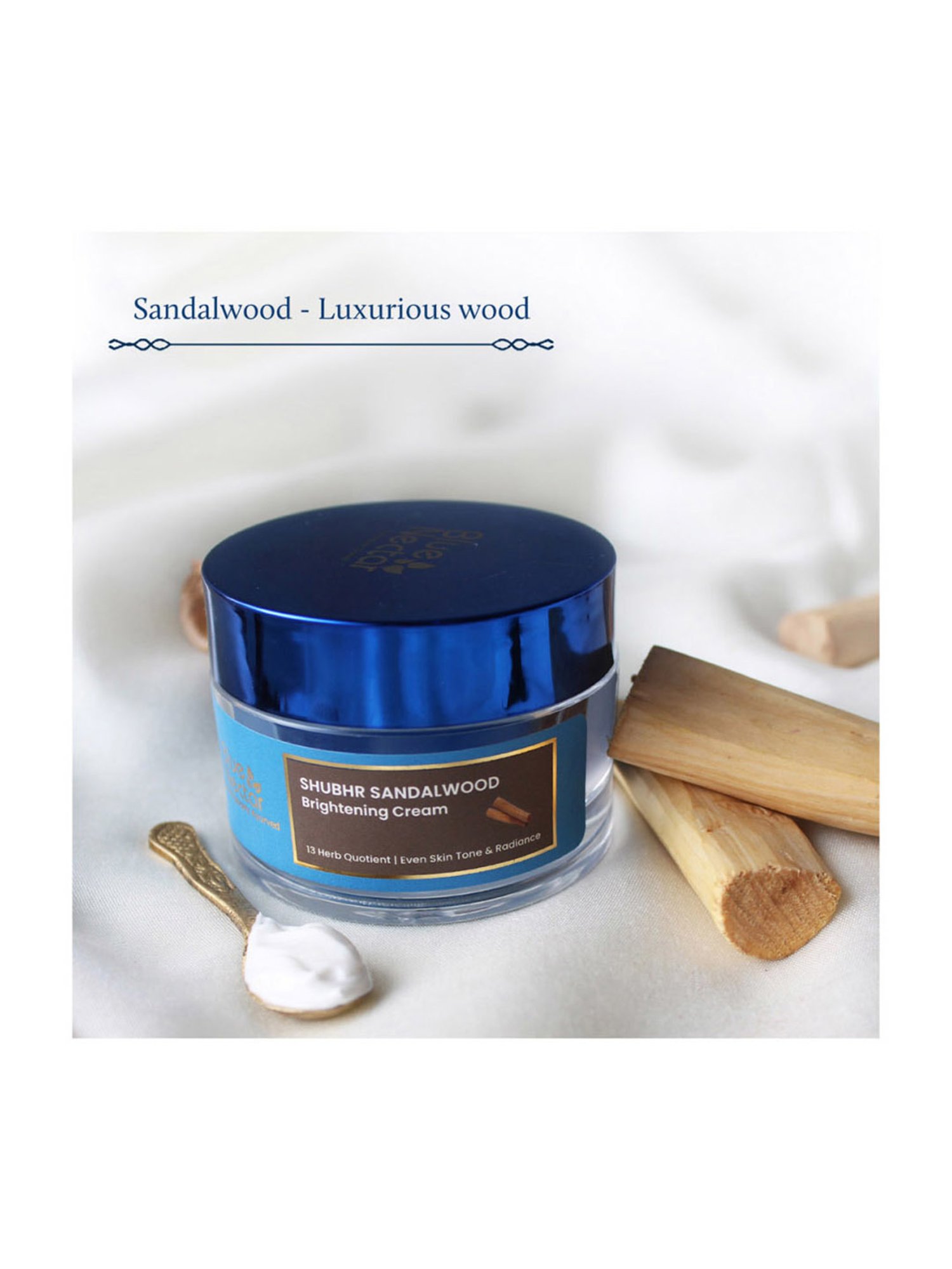 Blue Nectar Shubhr Sandalwood Brightening Cream For Men - 50 gm