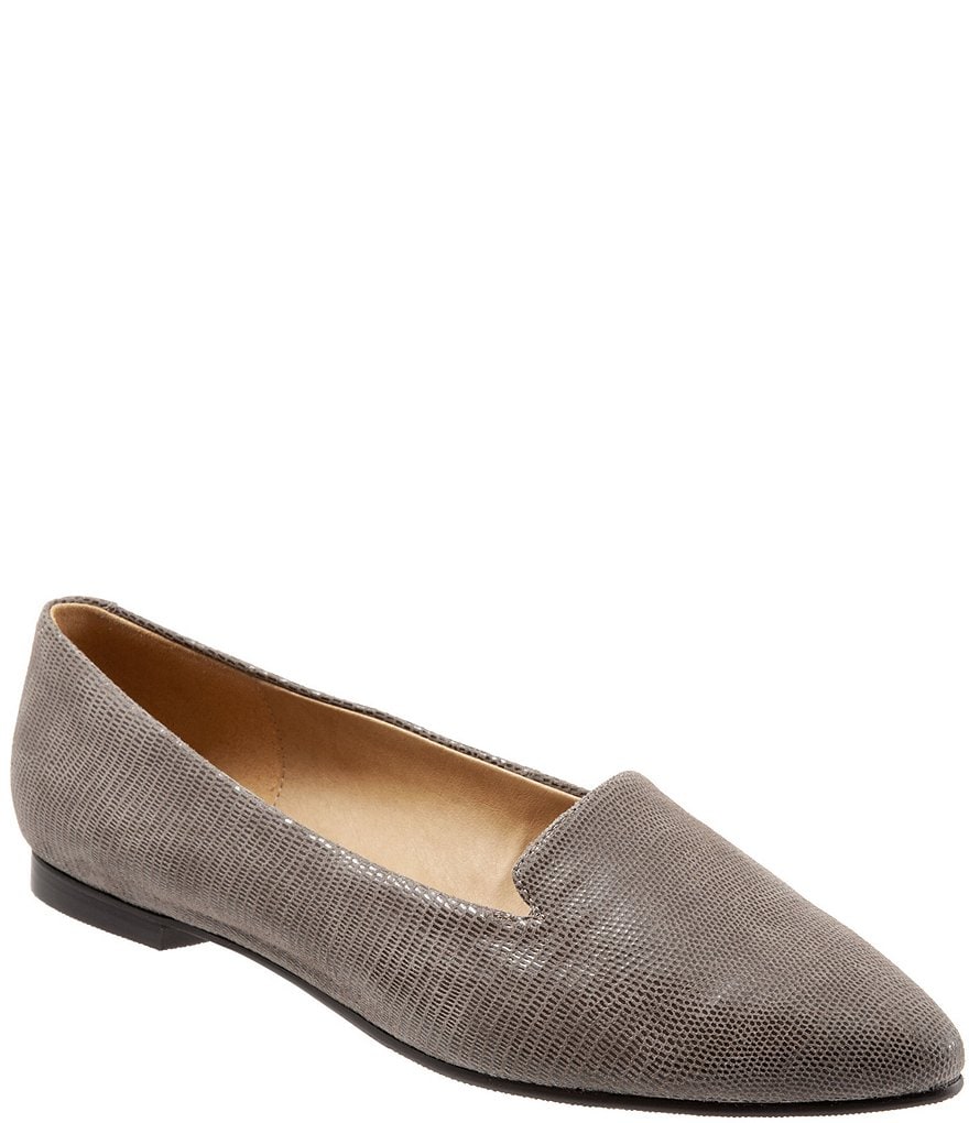 Trotters Harlow Lizard Patent Suede Leather Slip-Ons