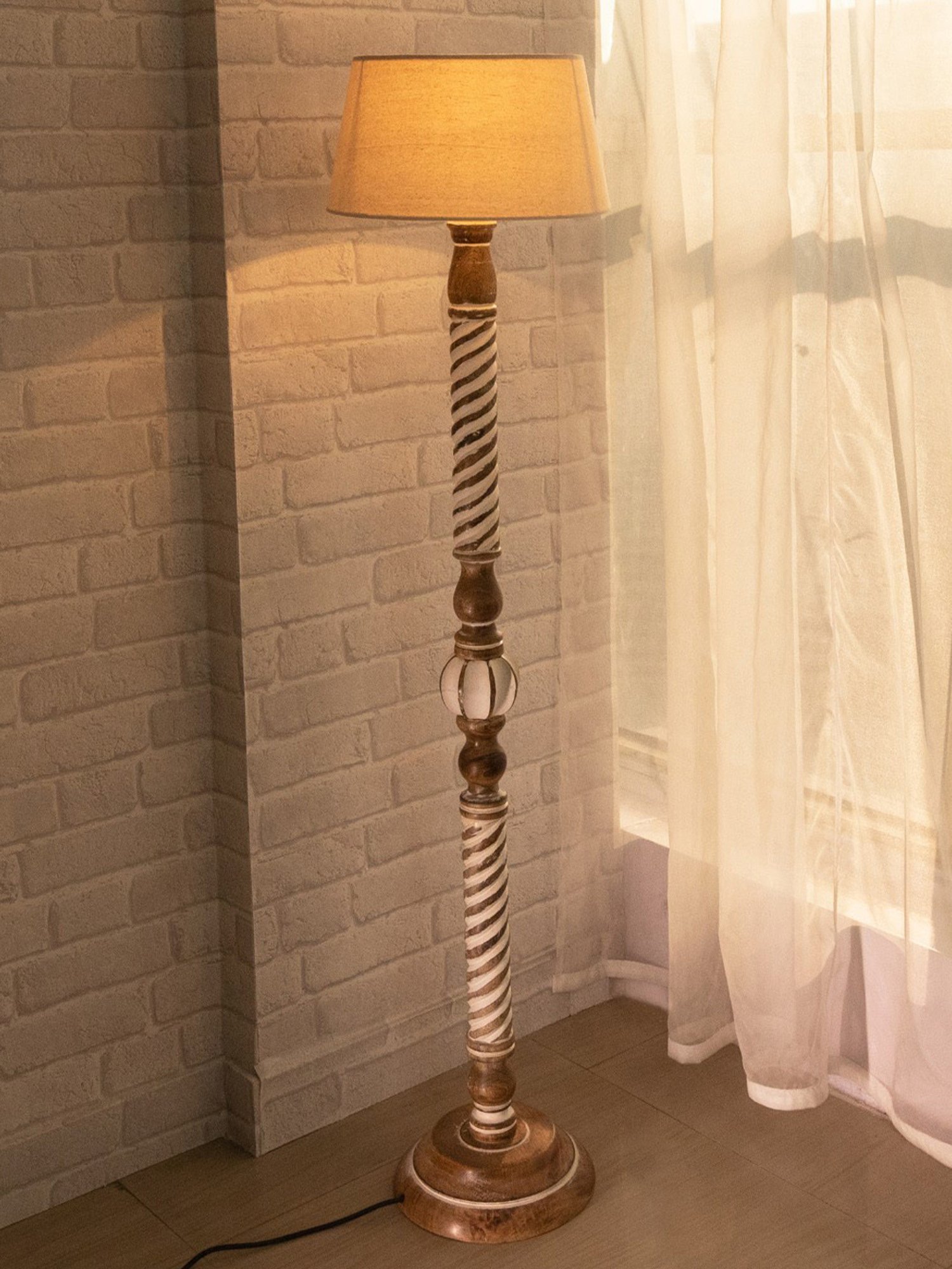 64" x 8.9" x 10.5" Smart Light Full Spectrum Floor Lamp (Includes LED Light Bulb) White - Verilux