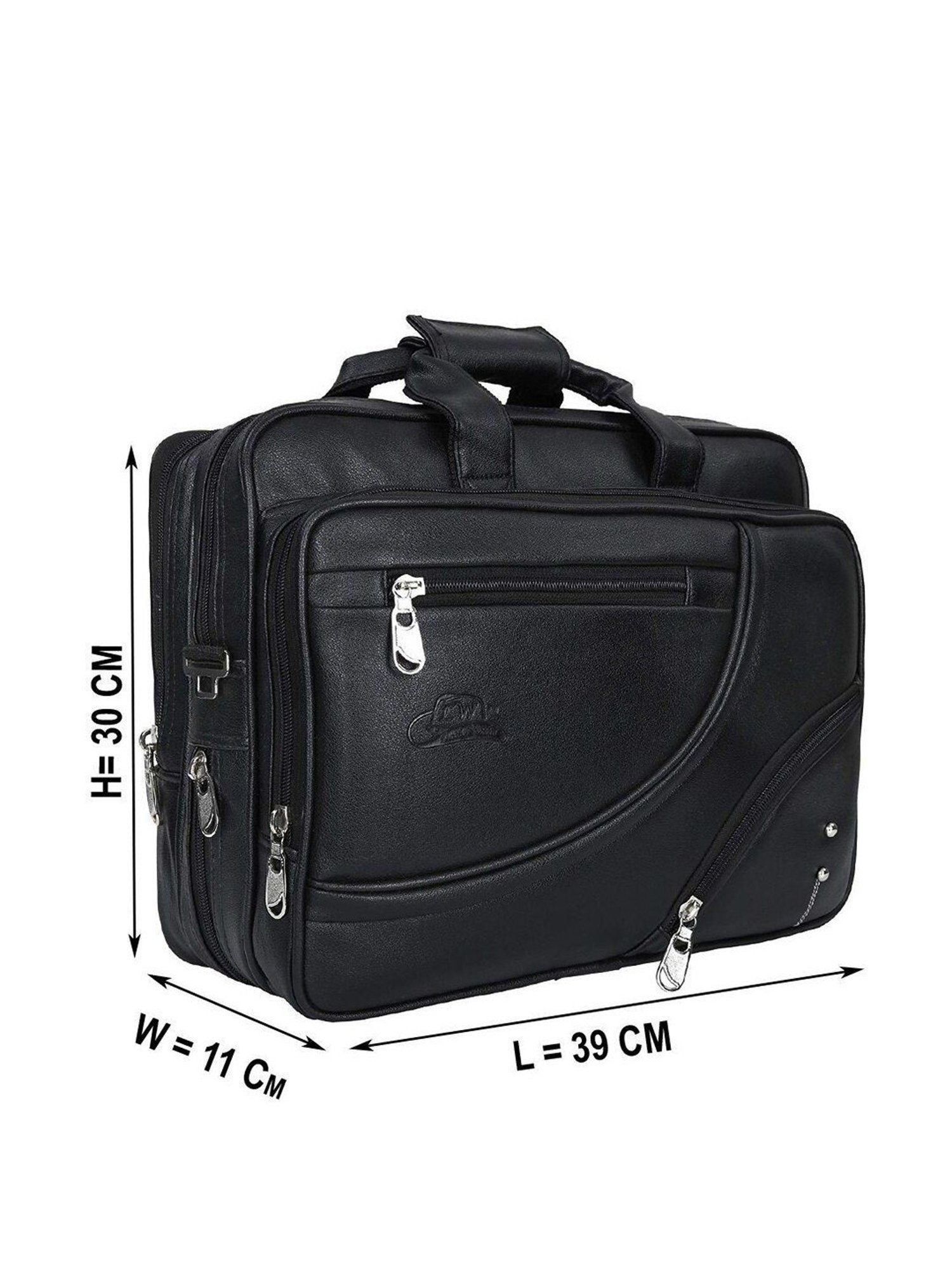 Leather World Black Synthetic Medium Laptop Messenger Bag