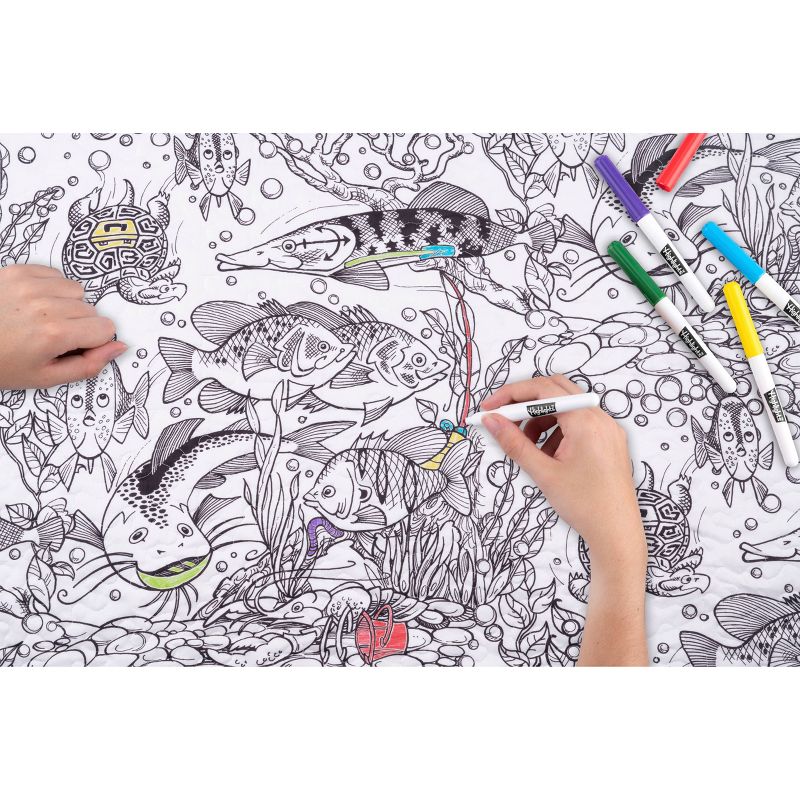 Full/Queen Under The Sea Hidden Pictures Puzzle Quilt - Highlights