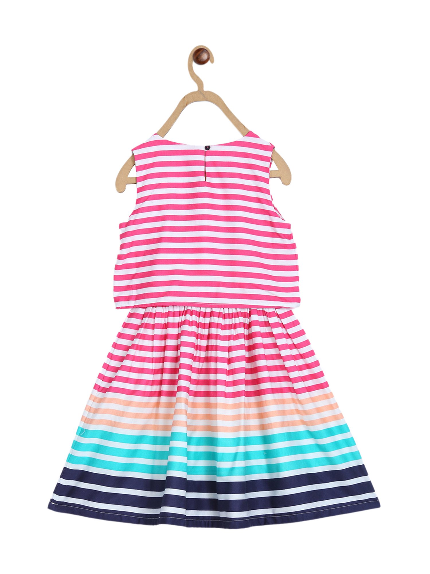 Blue Giraffe Kids Multicolor Striped Dress