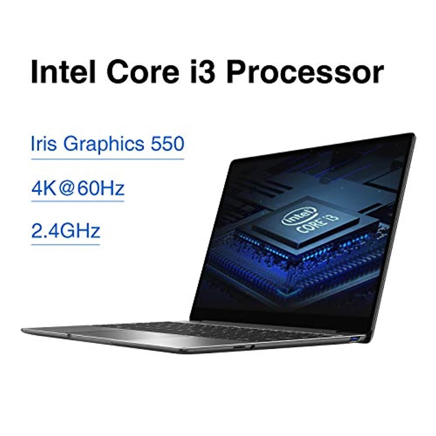 CHUWI CoreBook Pro Windows 10 Laptop Computer, 13 inch 2K IPS Display, 8G RAM / 256GB NVMe SSD with Intel Core i3 Processor Notebook, Support PD Charge