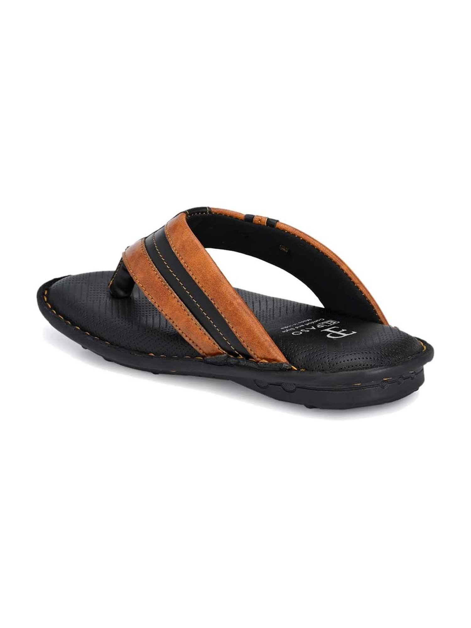 El Paso Men's Black Thong Sandals