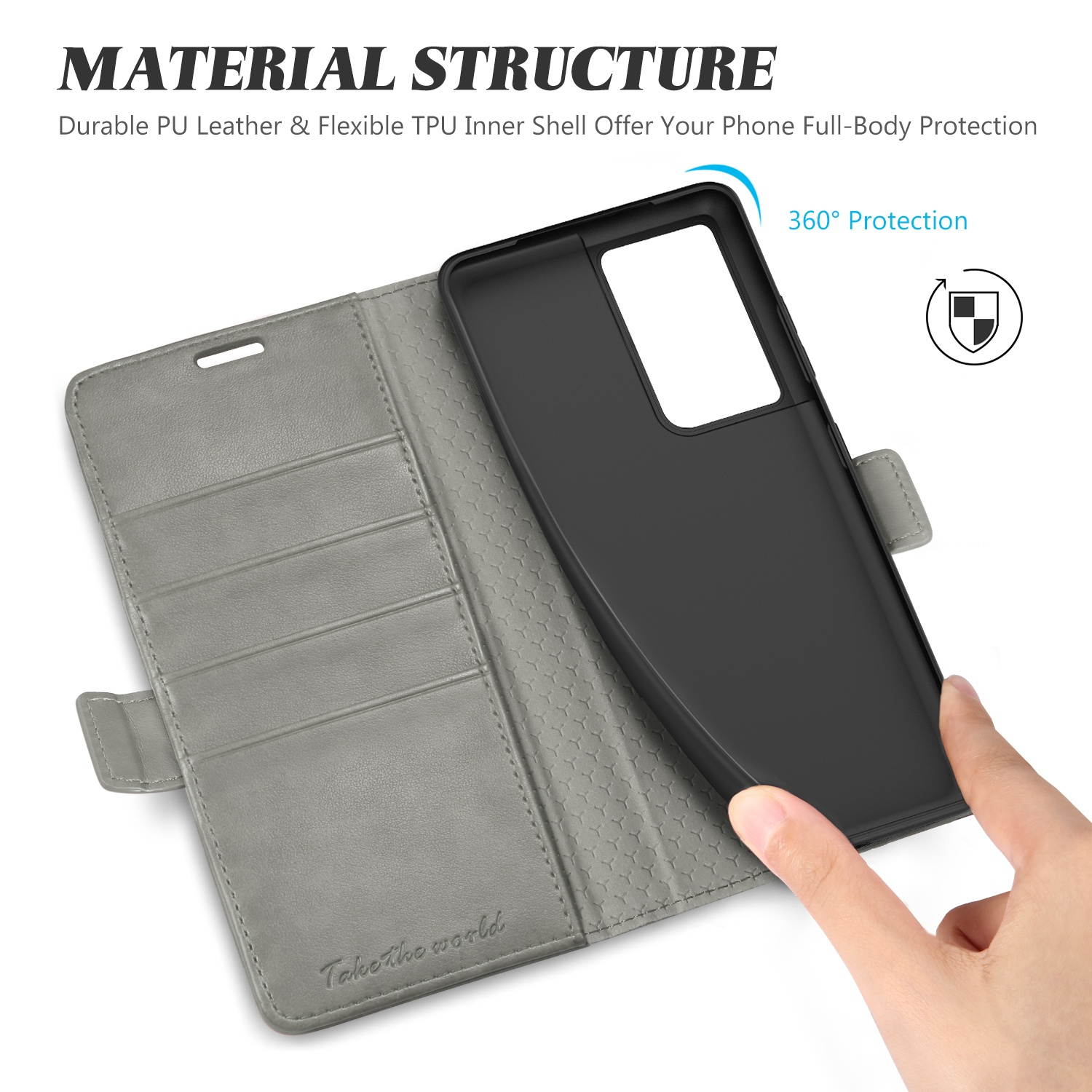 TUCCH Galaxy S21 Ultra Wallet Case, Magnetic Shockproof PU Leather Case with[Kickstand][RFID Blocking][TPU Shell] Protective Flip Cover Compatible with Galaxy S21 Ultra 5G (6.8''), Myrtle Green