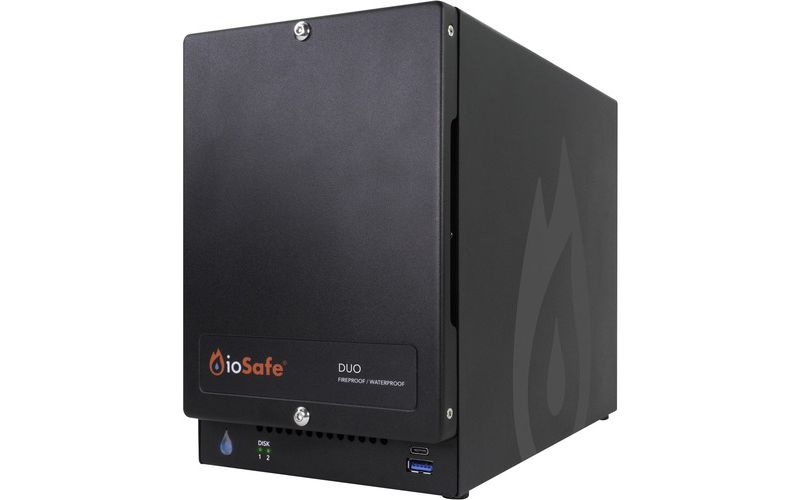 ioSafe Duo DAS Storage System - 2 x HDD Supported - 28 TB Supported HDD Capacity - 0 x HDD Installed - RAID Supported 0, 1, Concatenation, JBOD