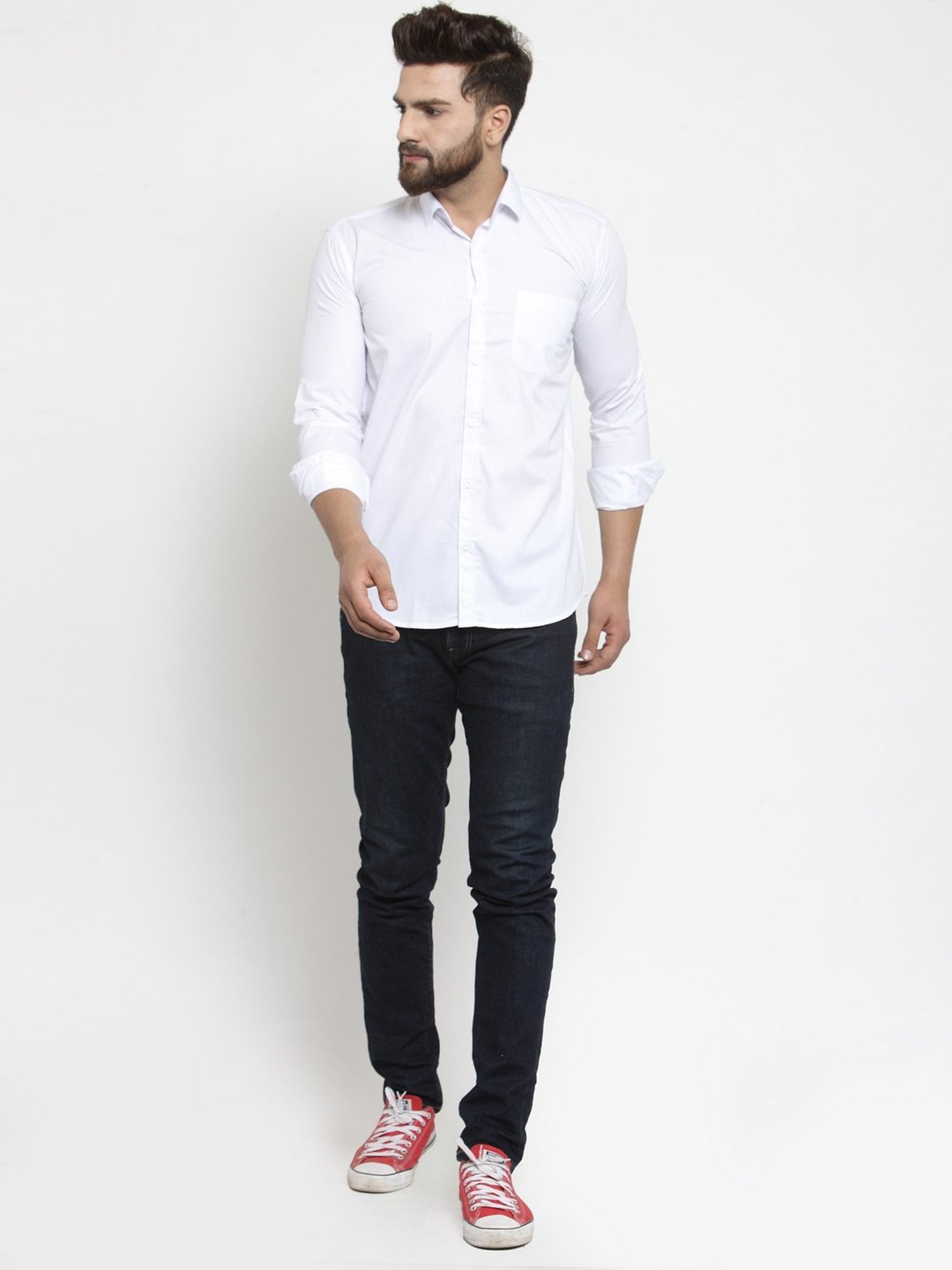Jainish White Regular Fit Shirt