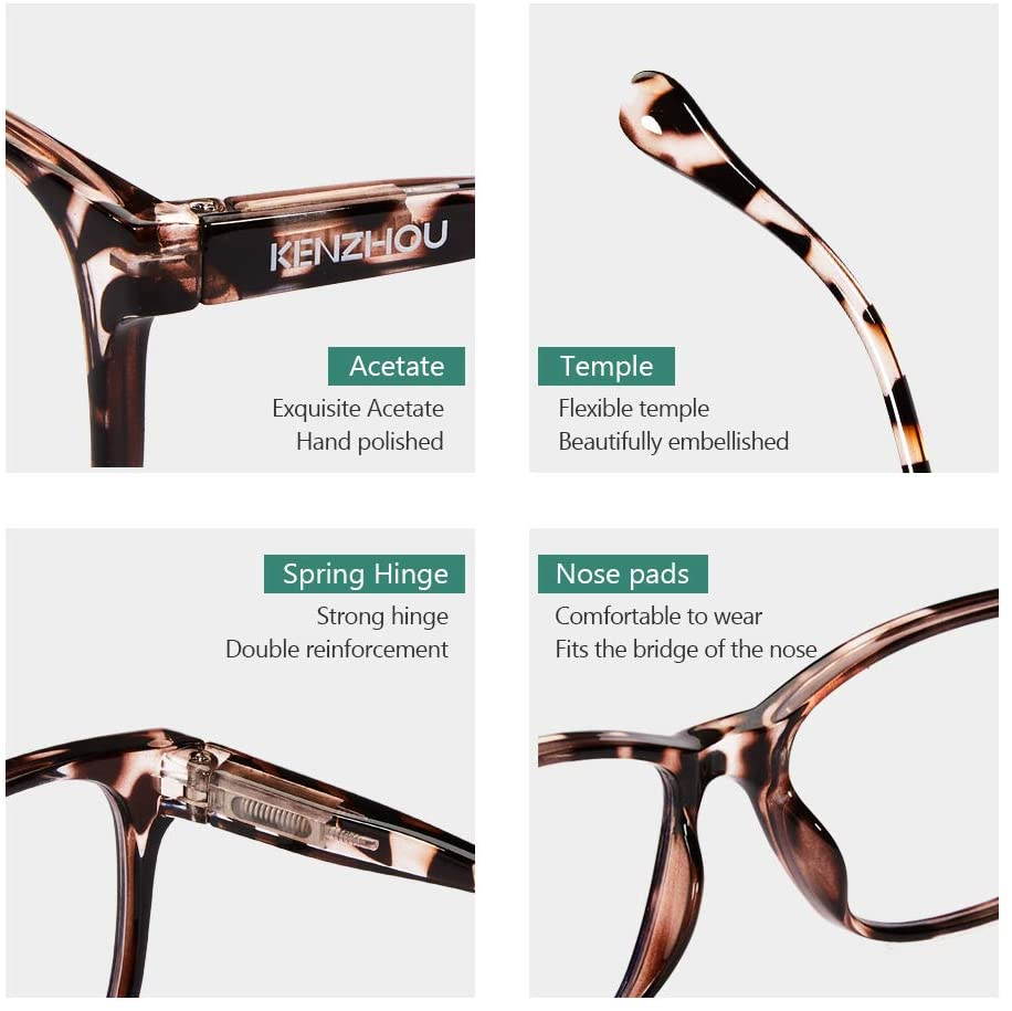 Blue Light Blocking Computer Glasses for Women 1 Pack Anti Eyestrain