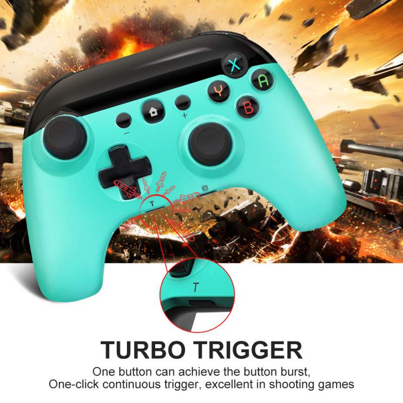 STOGA Wireless Controller for Switch/Lite Fresh Green ,Gamepad Joystick with 6-Axis Gyro,Auto Turbo,Cute Gamepad Joypad Remote Replacement for Nintendo Switch controller