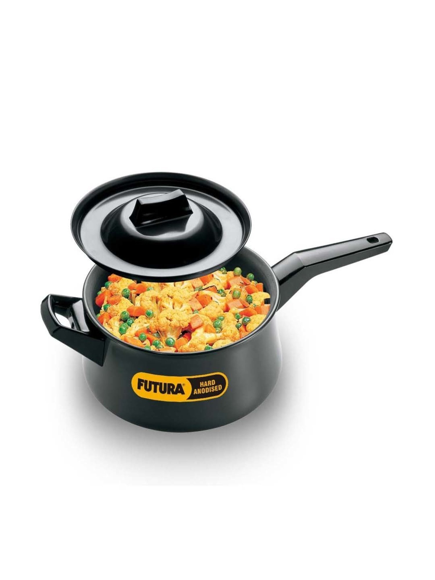 Hawkins Black Hard Anodised 21.9 cm Non-Toxic Handi Saucepan (3 L) - Set of 1