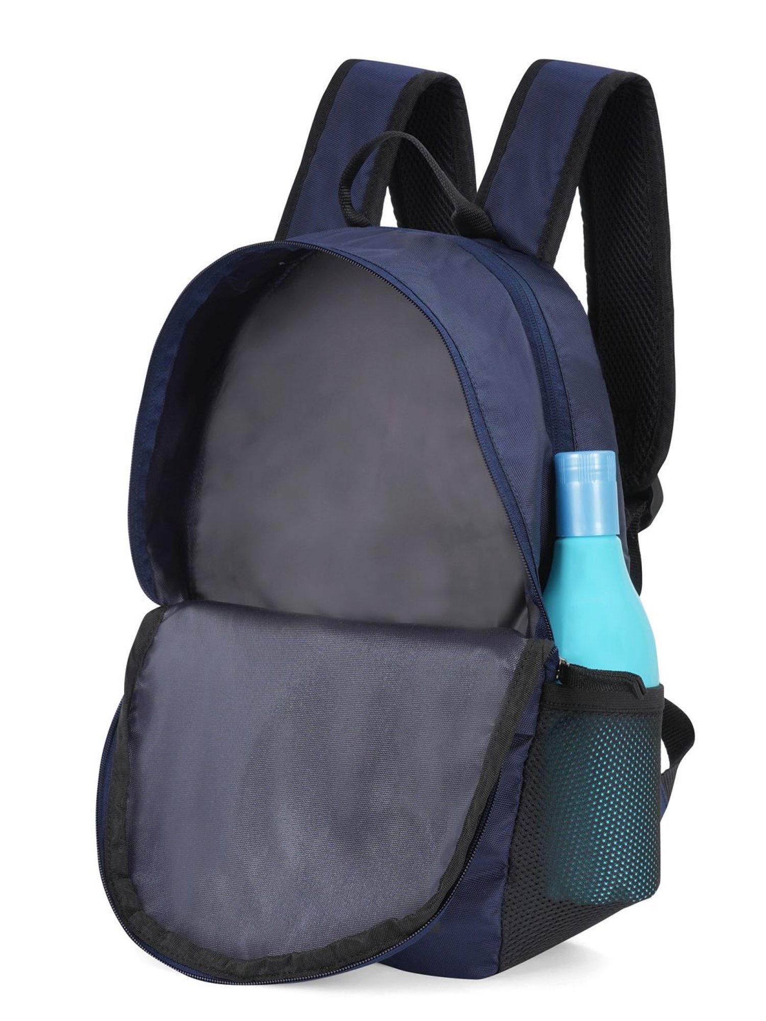 United Colors of Benetton Reseda Navy Polyester Solid Backpack - 12.5 Ltrs