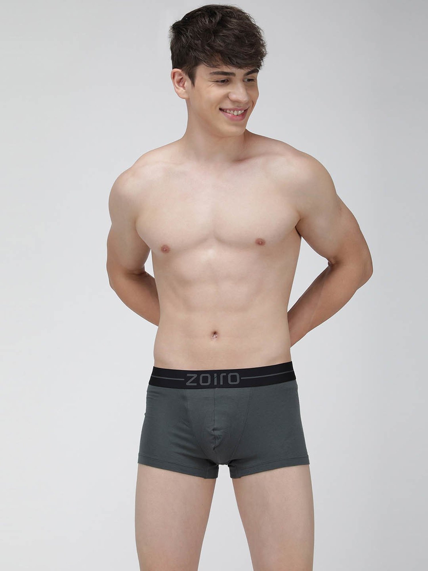 Zoiro Steal Grey Regular Fit Trunks