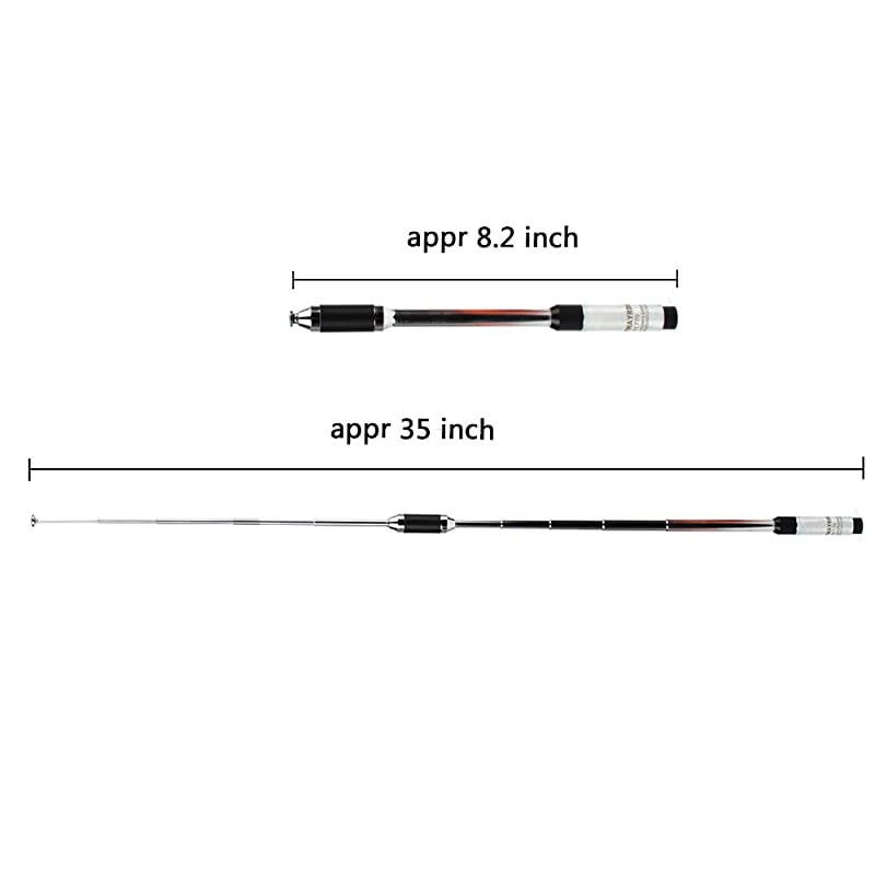 144430MHz SAMMale Ham Radio Transceiver Telescopic Antenna 35inch High Gain Extendable for BaoFeng UV3R UV100 Kenwood Wouxun KGUV6D KGUV8D TYT MD 390 MD 380 Walkie Talkie