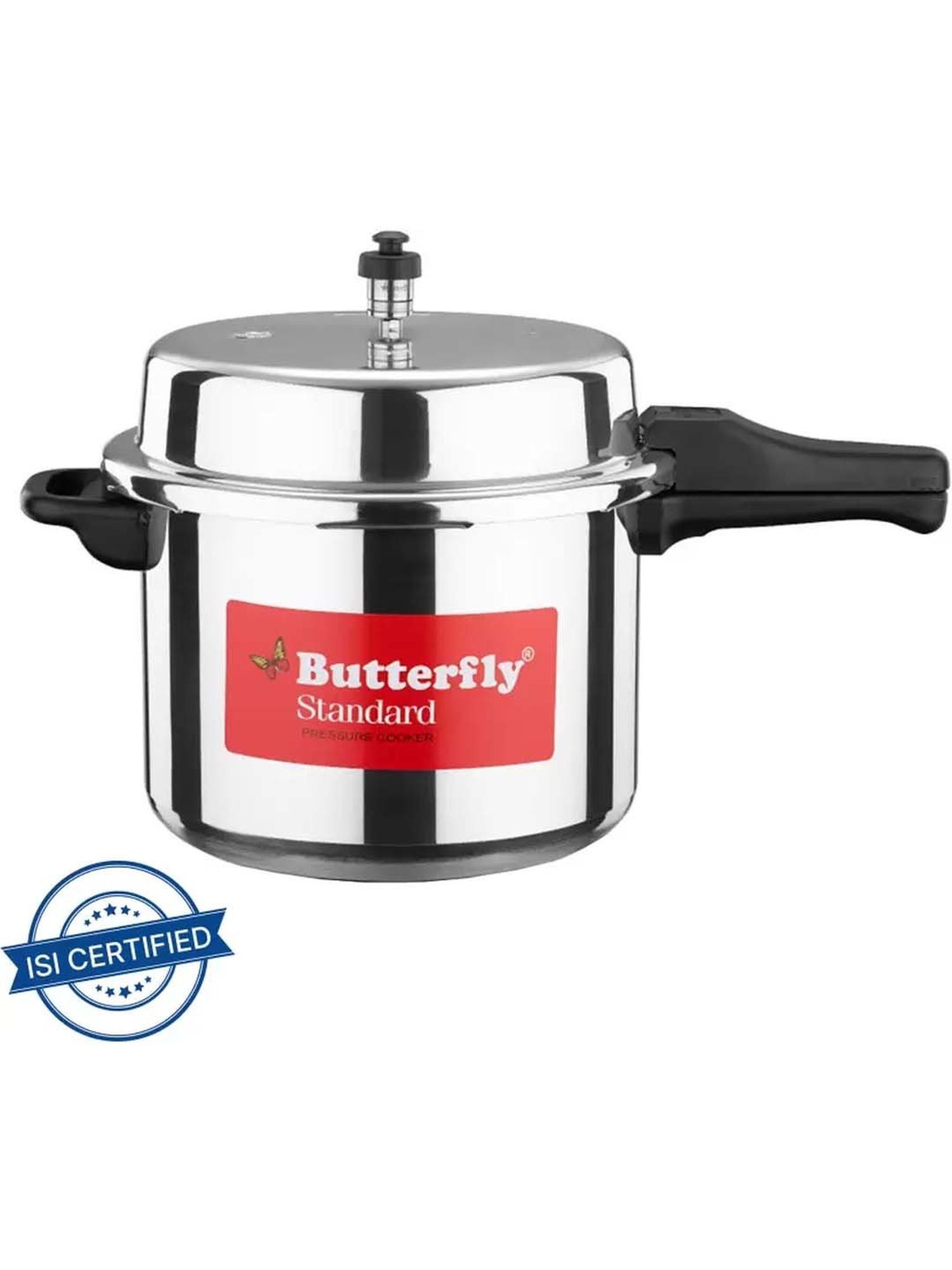 Butterfly Silver Alloy & Plastic Standard Pressure Cooker (10 L)